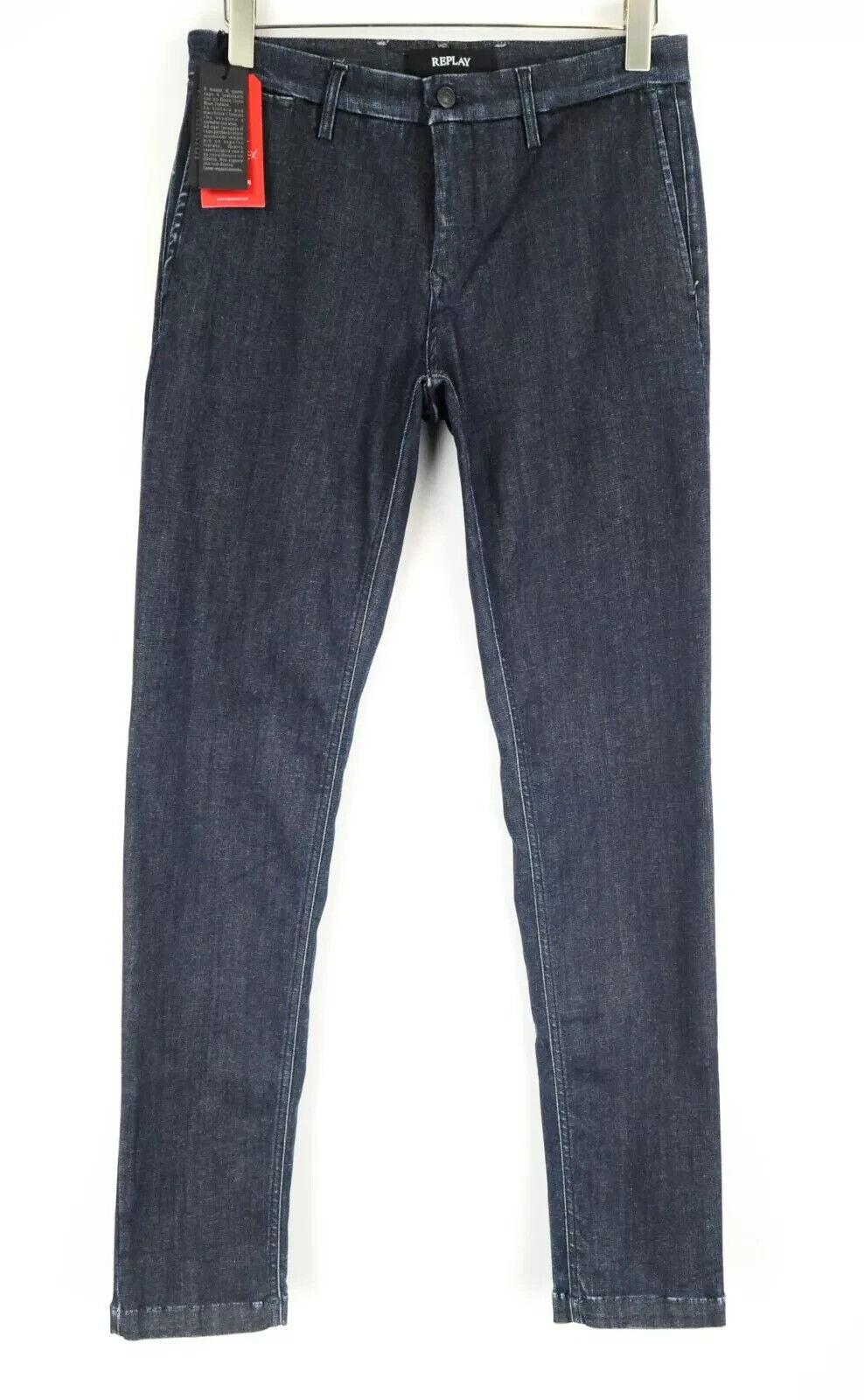 REPLAY Benni Chino džinsai vyrams W30 L34 Slim Stretch mėlynos medvilnės leidimas 