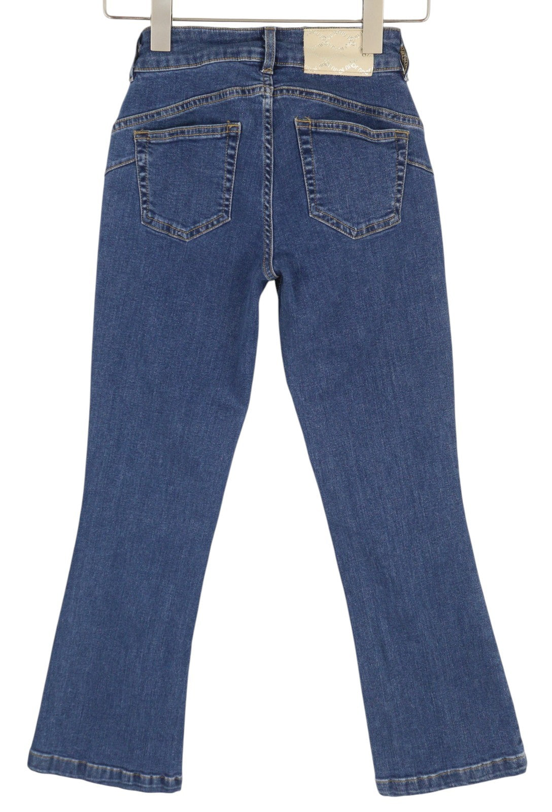 LIU JO Women Jeans W24 Bootcut Fit Denim Blue Zip Fly Casual All Seasons Logo