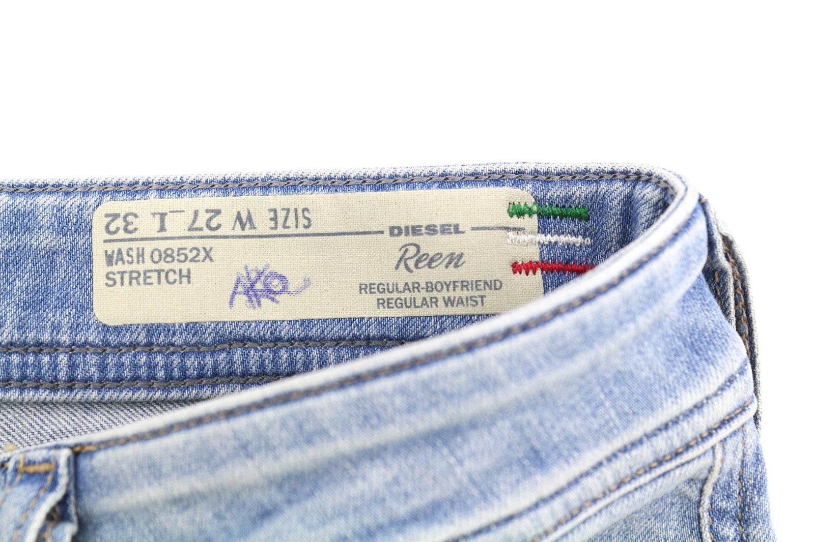 DIESEL Reen 0852X Women Jeans W27/L32 Regular Boyfriend Regular Waist RRP€179