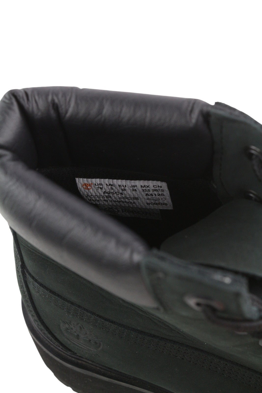 TIMBERLAND A25C4 moteriški aulinukai EU37/38 juodi odiniai vandeniui atsparūs palaidinės su kulnu 