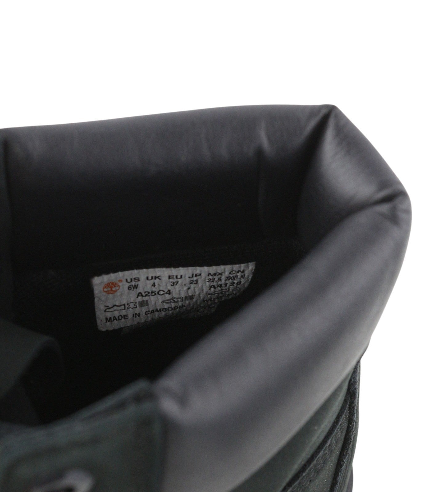 TIMBERLAND A25C4 moteriški aulinukai EU37/38 juodi odiniai vandeniui atsparūs palaidinės su kulnu 