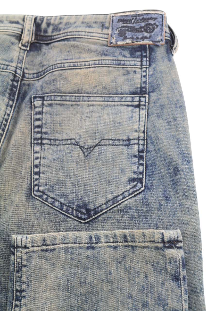 DIESEL Reen 0855T moteriški džinsai W26/L30 Straight Regular riboto leidimo su pataisymais 