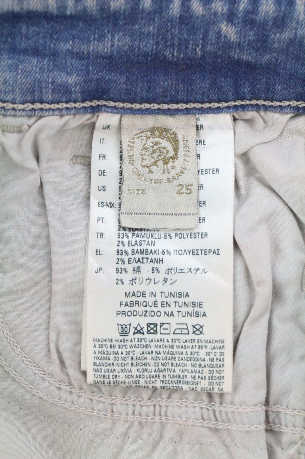 DIESEL Slandy 084CQ Women Jeans W25/L32 Super Slim Skinny Regular Waist RRP€155