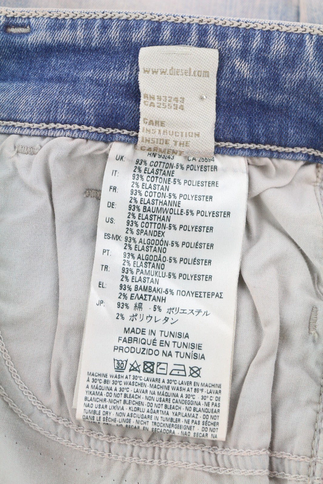 DIESEL Slandy 084CQ Women Jeans W25/L32 Super Slim Skinny Regular Waist RRP€155