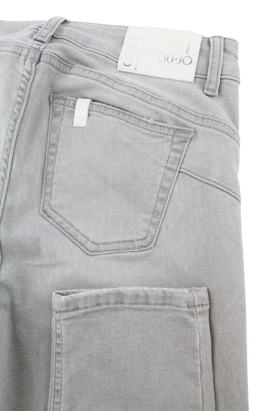 LIU JO Divine Women Jeans W28 Denim Grey Washed Skinny Fit Zip Fly Logo