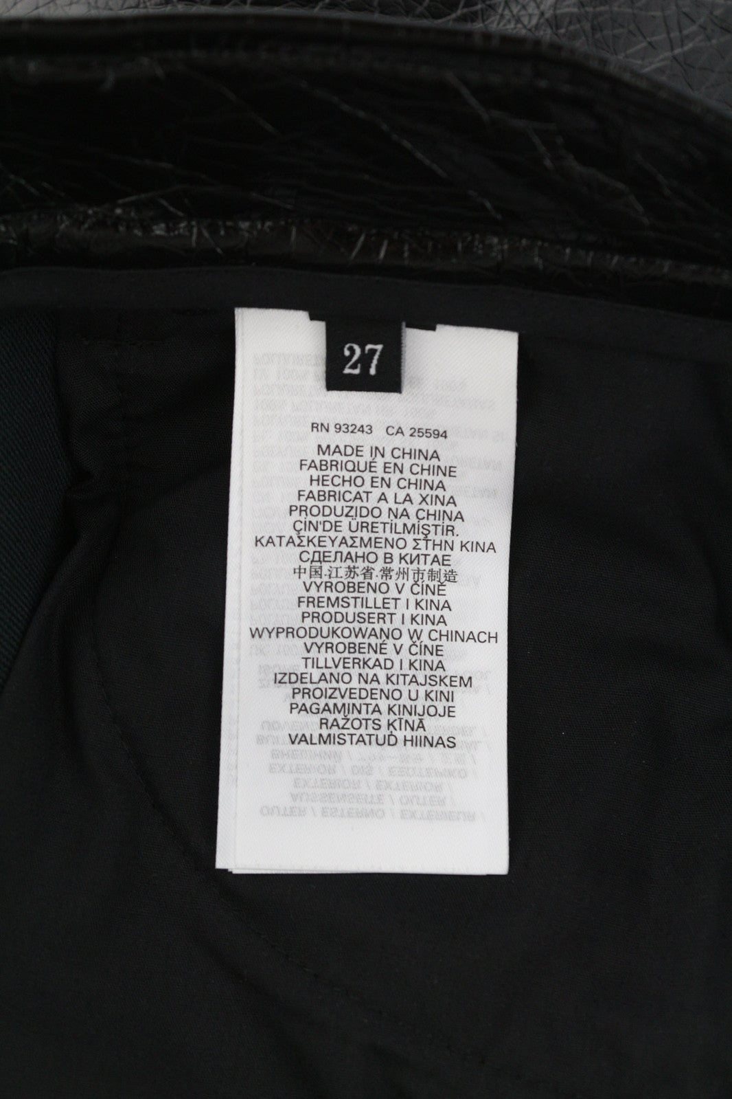 DIESEL P-Arcy moteriškos kelnės W27 juodos, dengtos, plonos, su blizgančiu užtrauktuku, RRP 225 € 