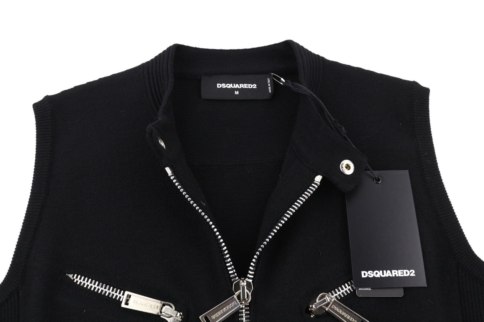 DSQUARED2 moteriška suknelė M, juoda, laisvalaikio, grynos vilnos, be rankovių, užtrauktuku, RMK 870 € 