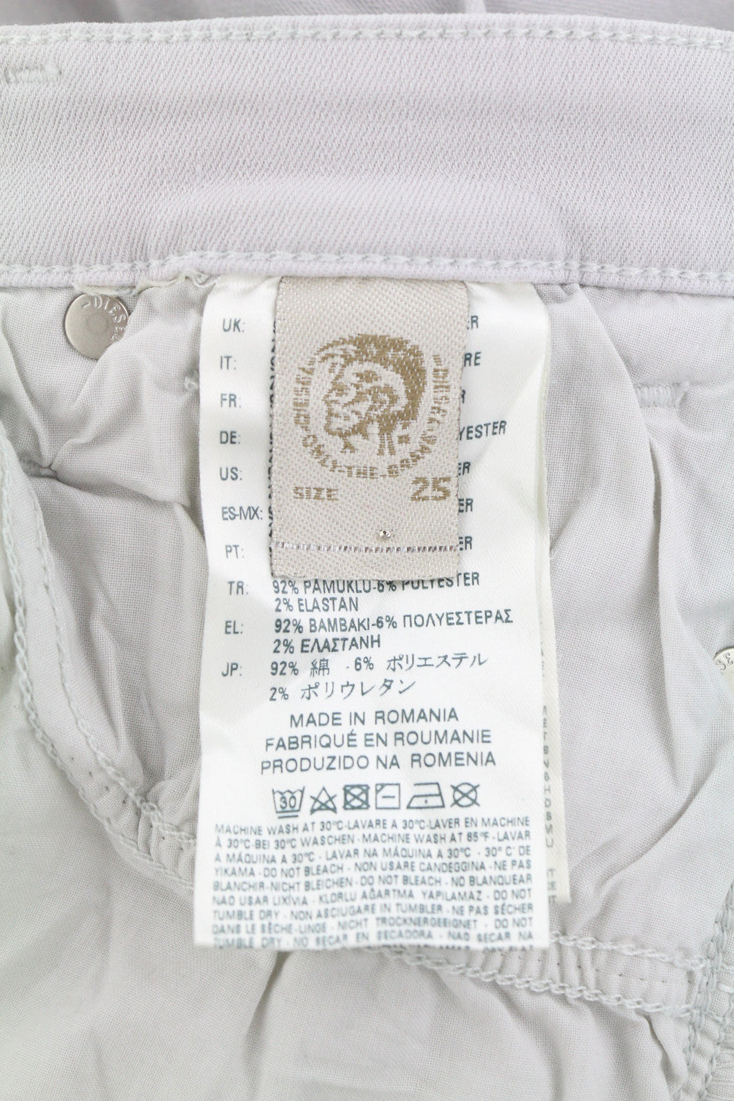 DIESEL Skinzee 084EX Women Jeans W25/L32 Super Slim Skinny Regular Waist Stretch