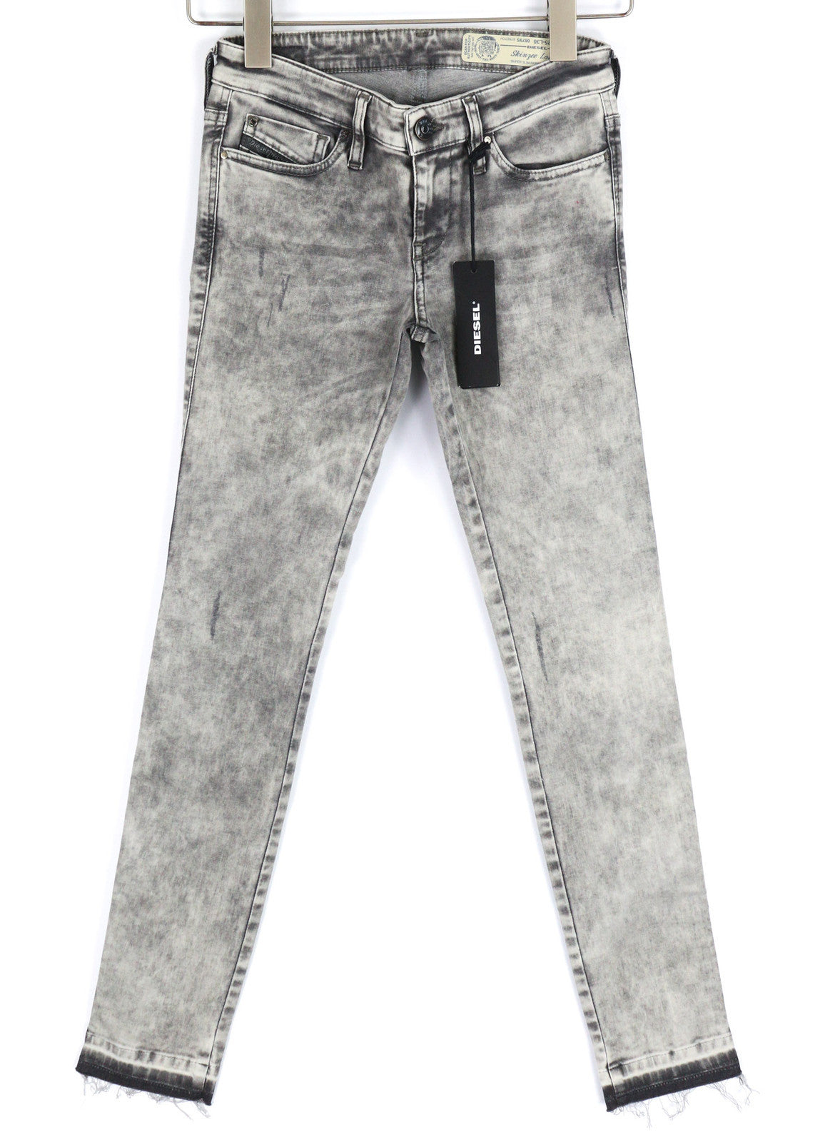 DIESEL Skinzee Low-C 0679C Women Jeans W25/L30 Super Slim Skinny Low Waist Grey