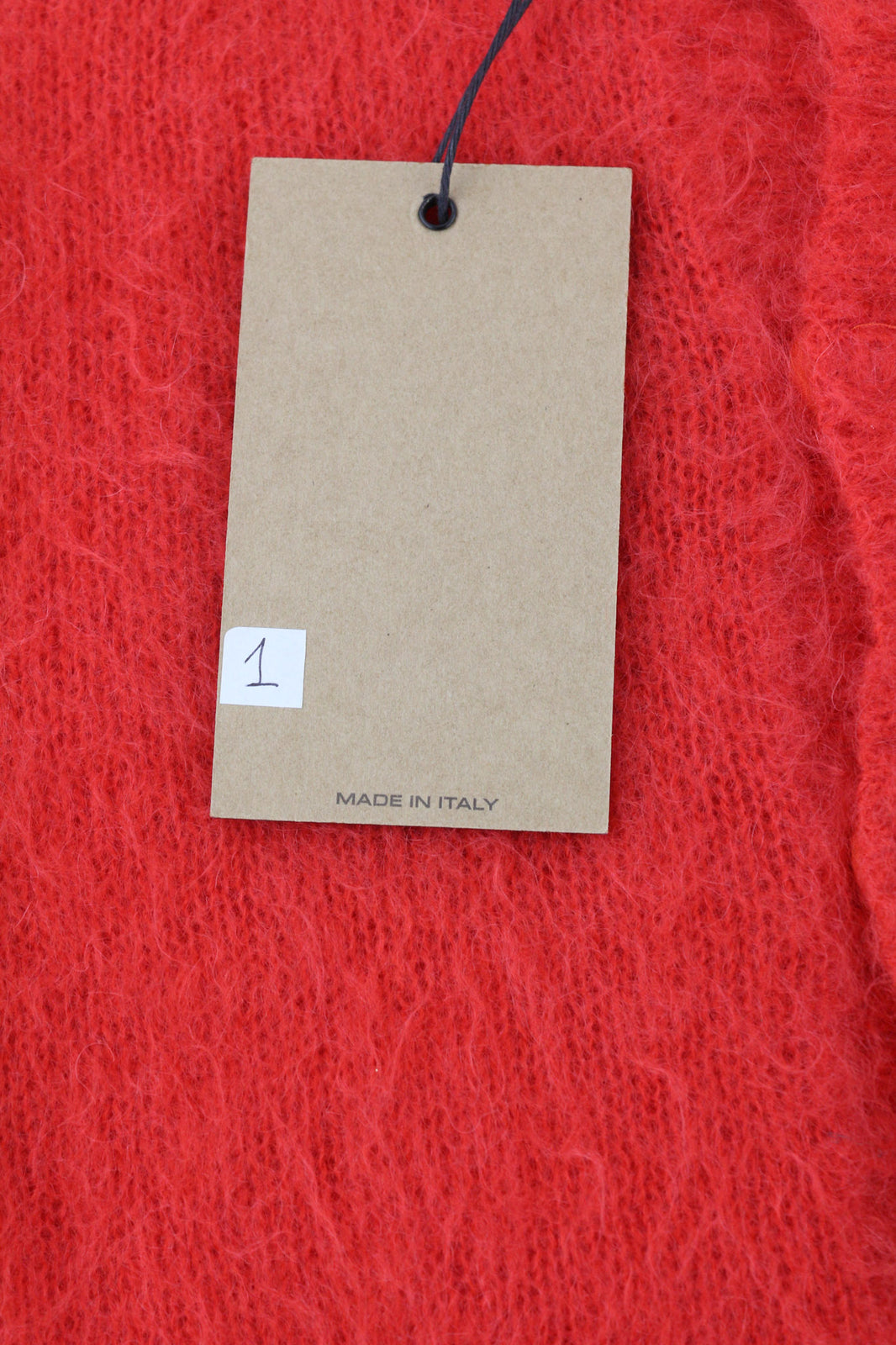 DSQUARED2 moteriškas megztinis S dydžio, raudonas moherio mišinio vilnos kardiganas ilgomis rankovėmis su sagomis 