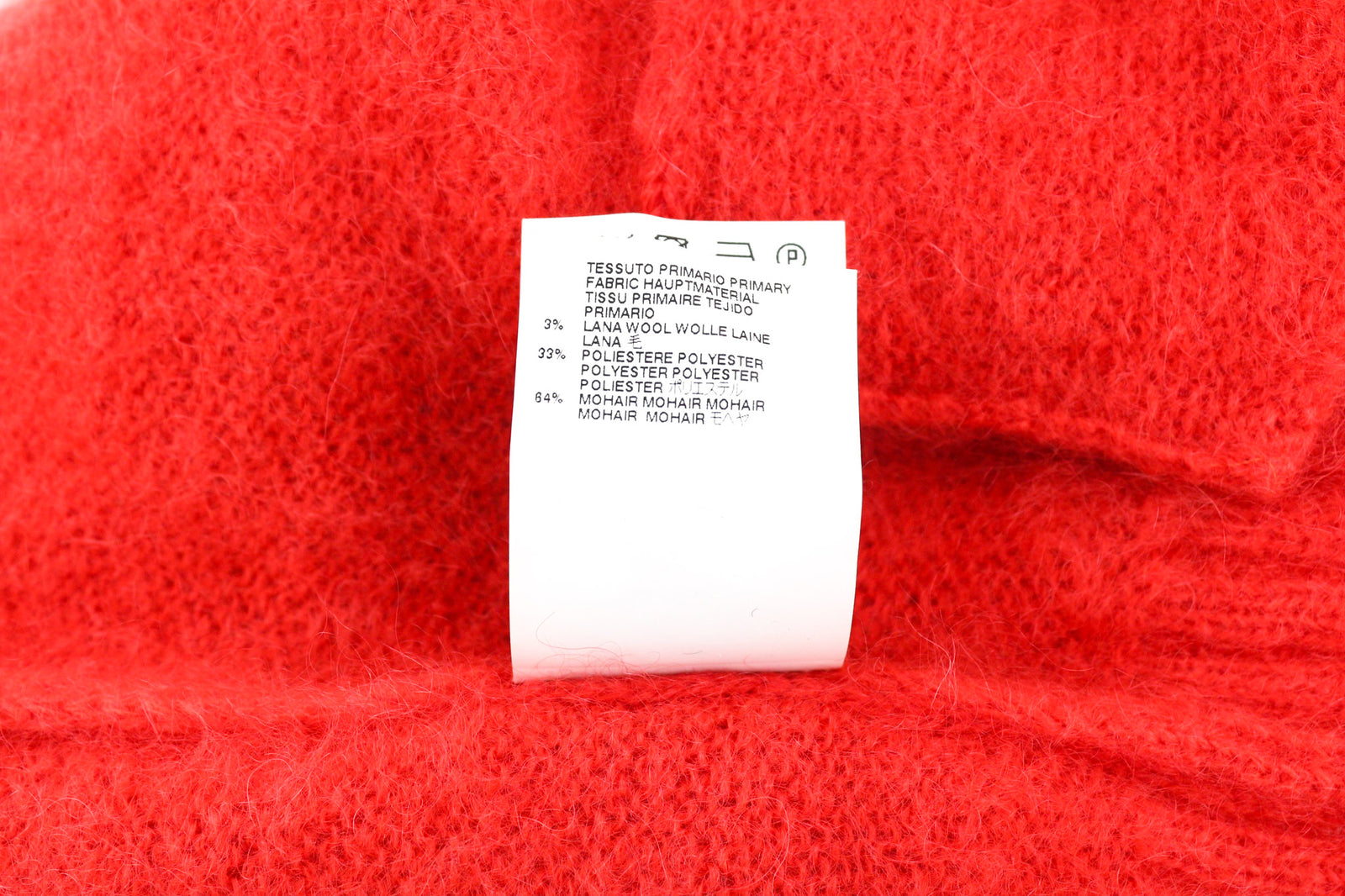 DSQUARED2 moteriškas megztinis S dydžio, raudonas moherio mišinio vilnos kardiganas ilgomis rankovėmis su sagomis 