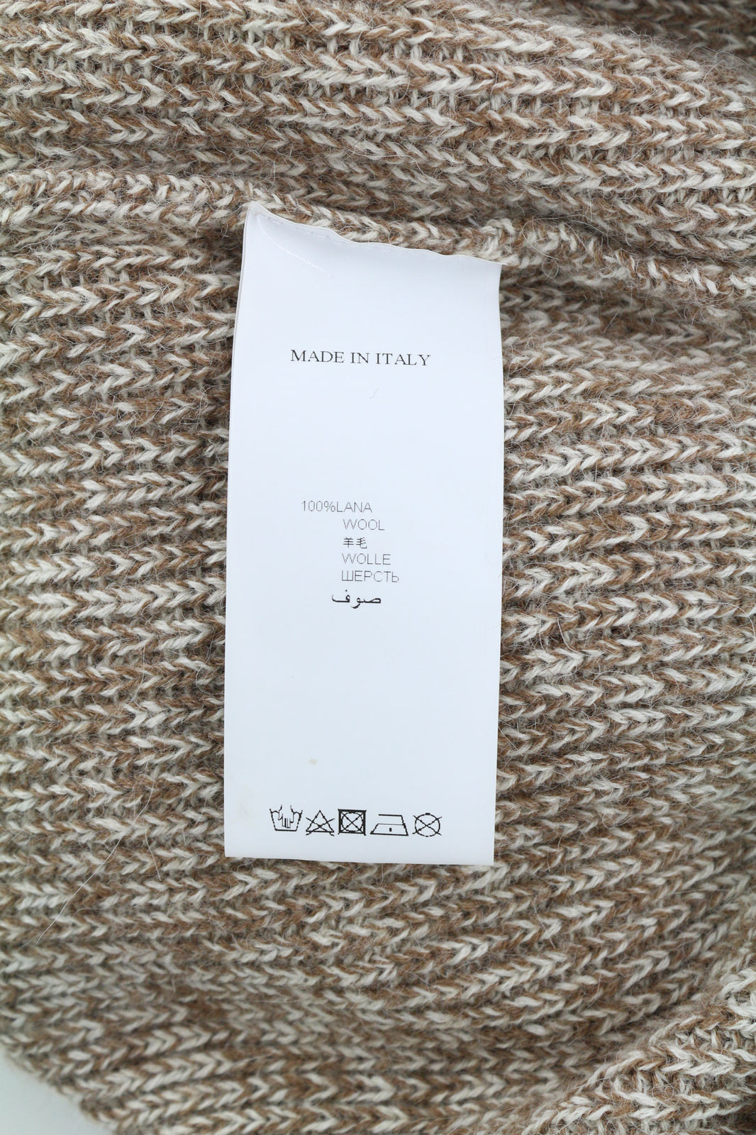 DSQUARED2 moteriškas megztinis ~S rudas grynos vilnos megztinis ilgomis rankovėmis su V formos iškirpte 