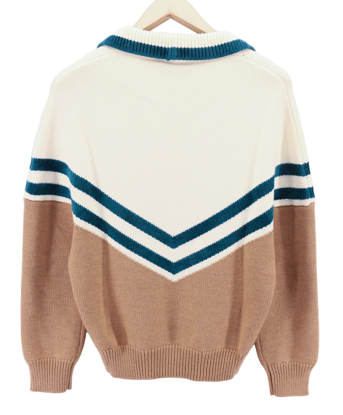 DSQUARED2 moteriškas megztinis M rudas vilnos mišinio polo marškinėliai ilgomis rankovėmis su apykakle 