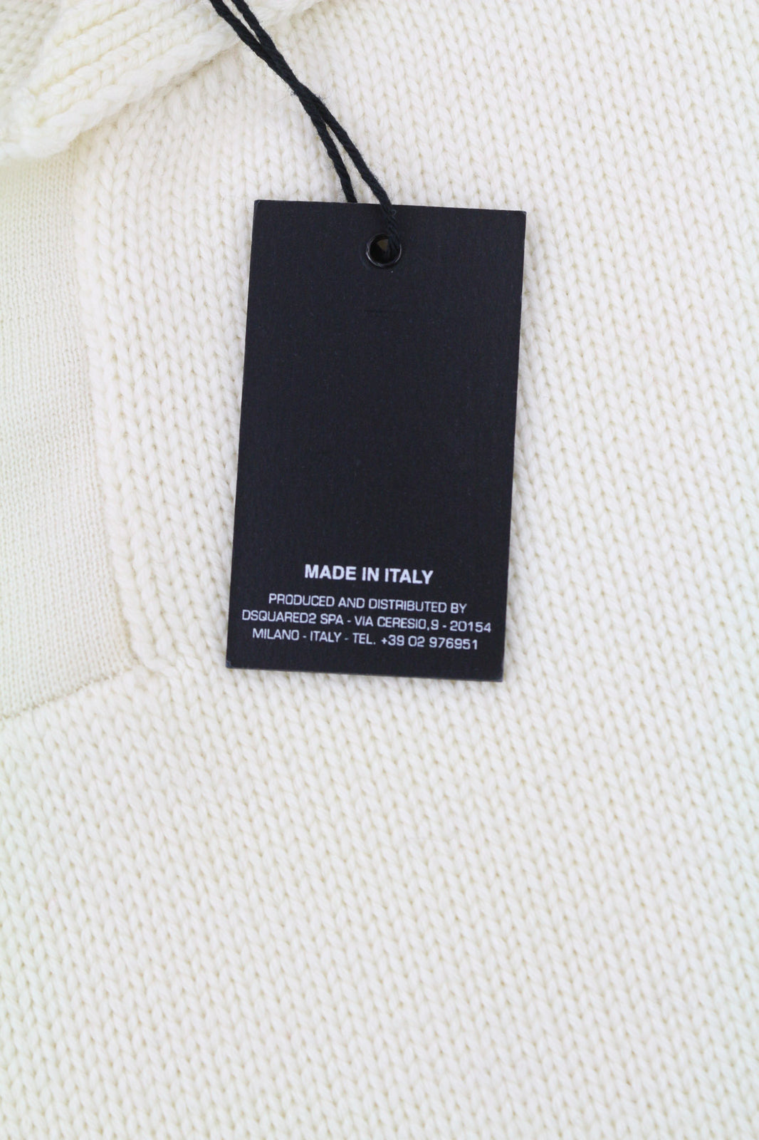 DSQUARED2 moteriškas megztinis M rudas vilnos mišinio polo marškinėliai ilgomis rankovėmis su apykakle 