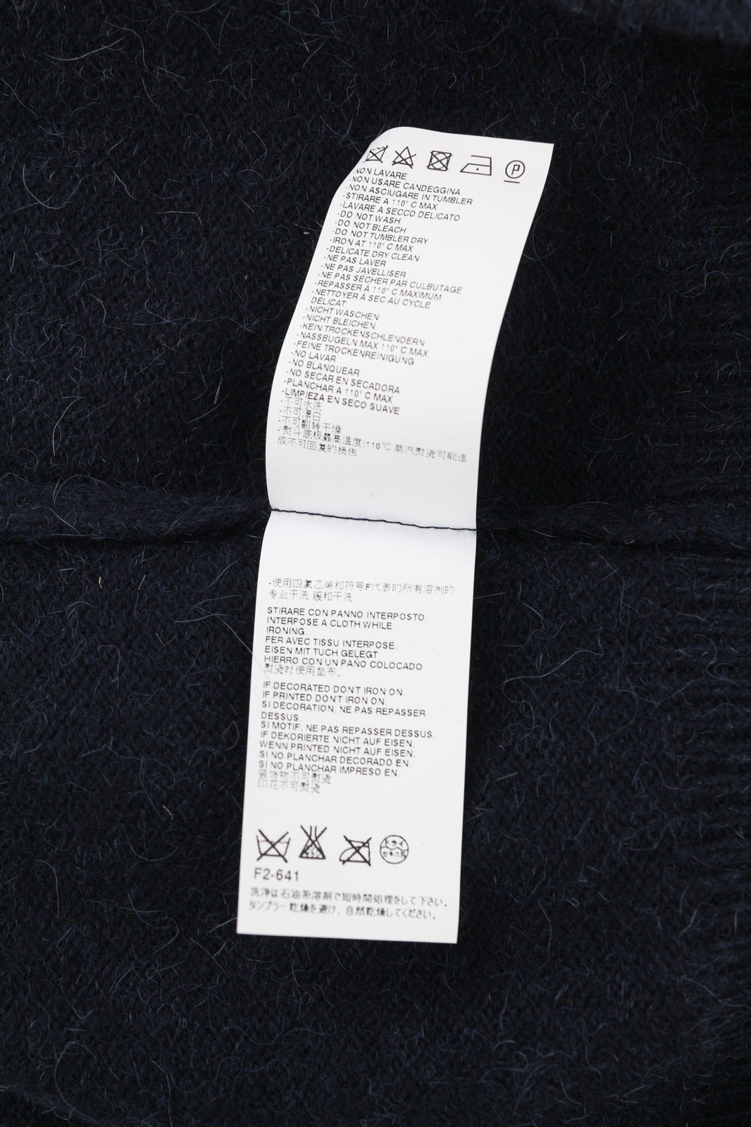 DSQUARED2 moteriškas megztinis S su logotipu, tamsiai mėlynas, ilgomis rankovėmis, vilnonis alpakos audinys 