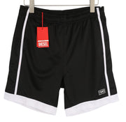 DIESEL Amsb-Stadiom-Wt13 vyriški šortai L 55DSL sportinis bėgimo šortai su elastingu juosmeniu, juodi 