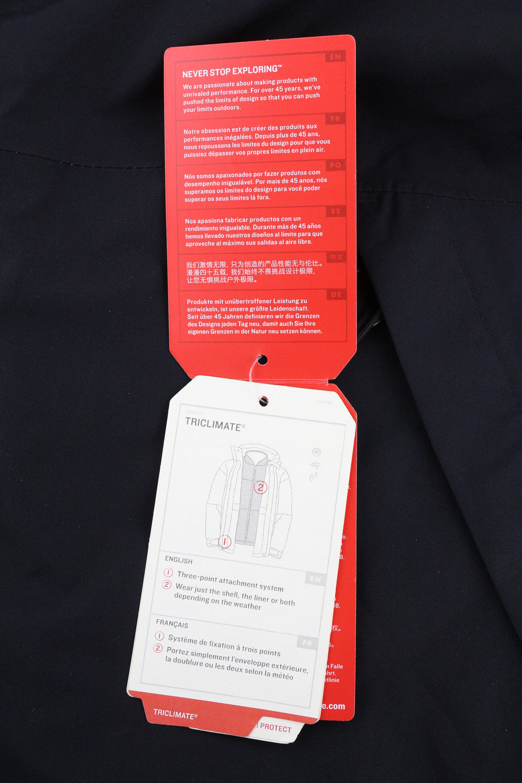 THE NORTH FACE vyriška striukė XL dydžio su išimamu pamušalu ir užtrauktuku, juoda 