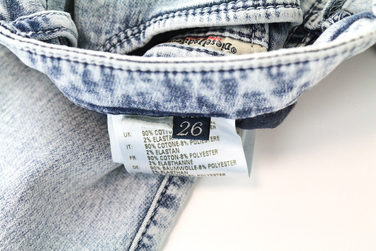 DIESEL Doris-Ne 0672C W26 Jogg Slim Skinny Light Blue Stretch Denim Women's