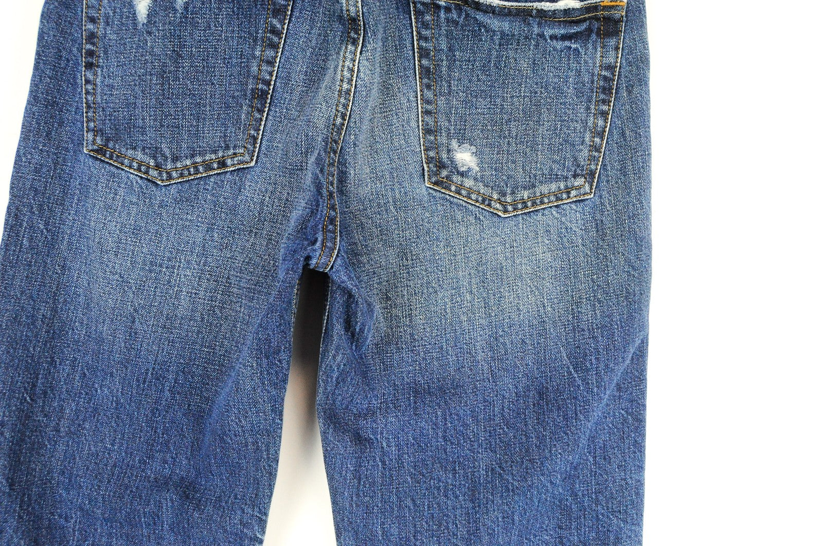 DIESEL Aryel 080AH moteriški džinsai W23 L30 plėšyti mėlyni sendinto audinio tiesūs 