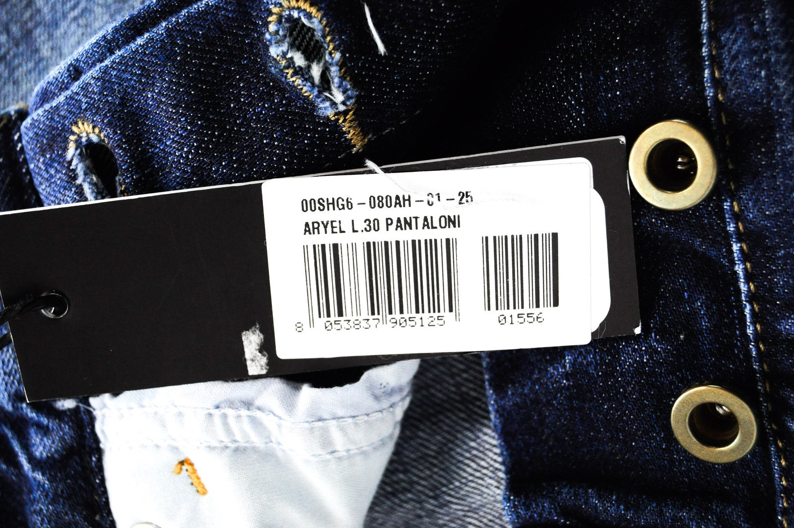 DIESEL Aryel 080AH W25 L30 sendinto stiliaus plėšyti mėlyni moteriški tiesūs džinsai 