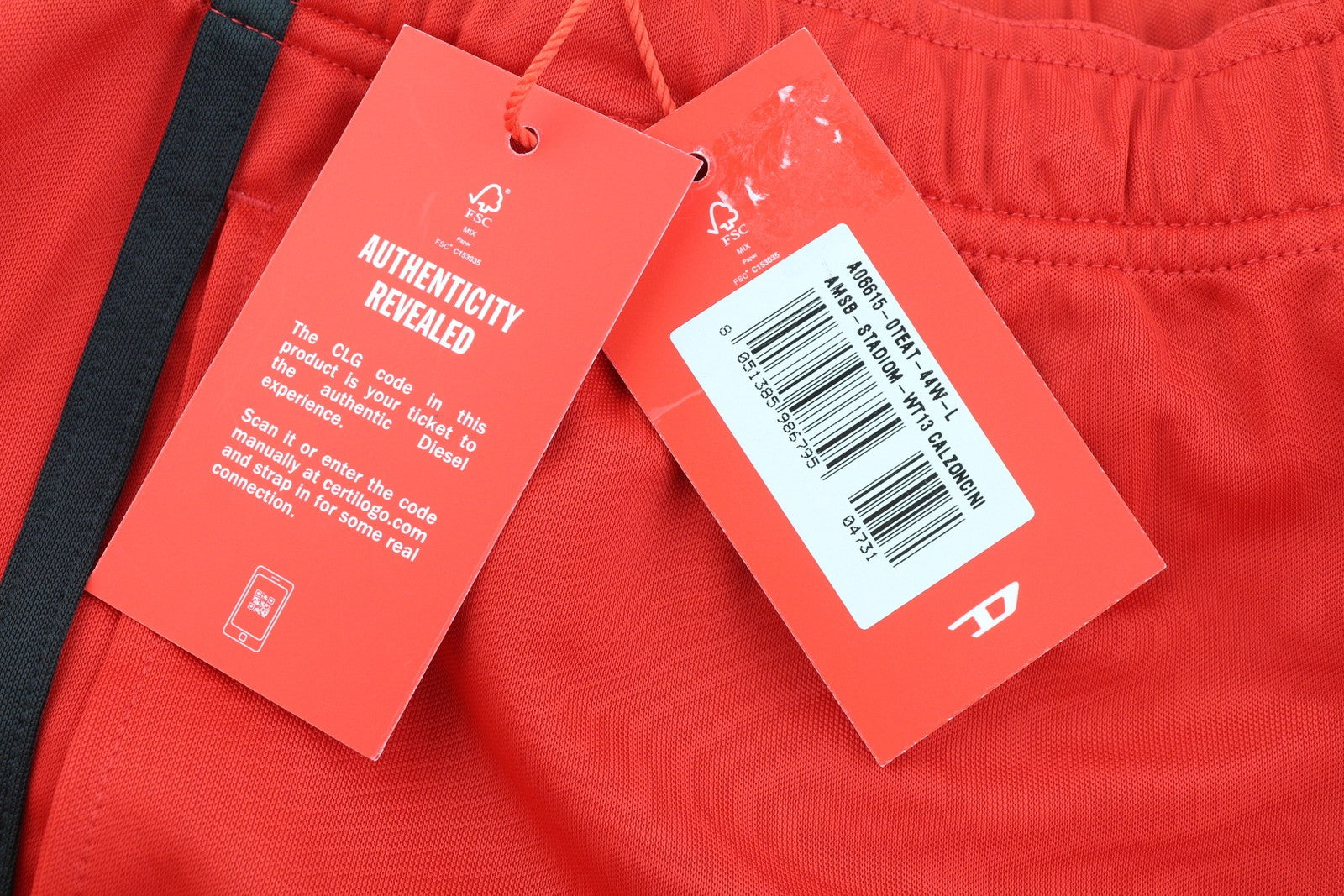 DIESEL Amsb-Stadiom-Wt13 vyriški šortai L 55DSL sportiniai bėgimo raišteliais