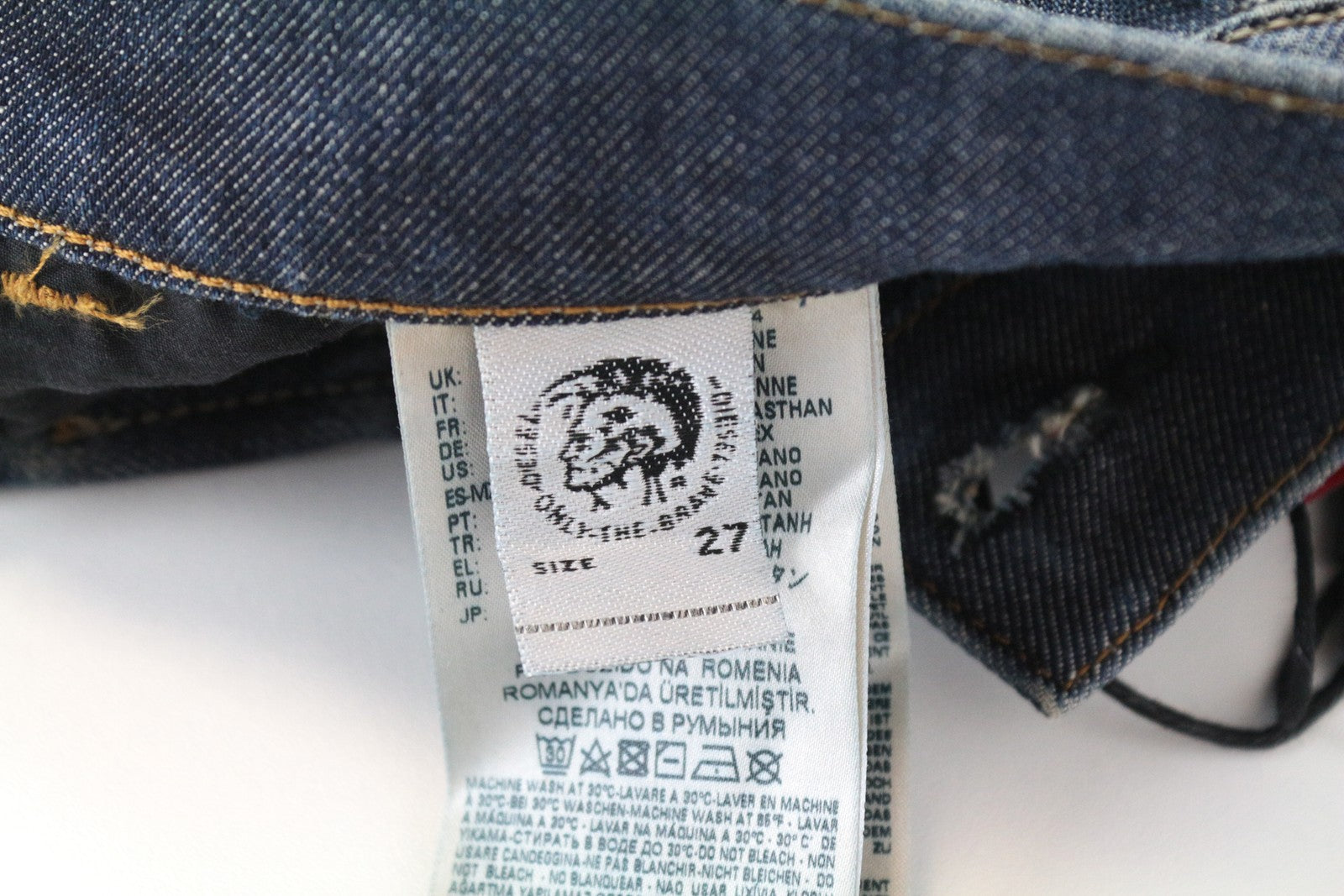 DIESEL D-Eetar 084ZU W27 L30 Carrot Fit tamprūs mėlyni džinsai su sagomis priekyje vyrams 