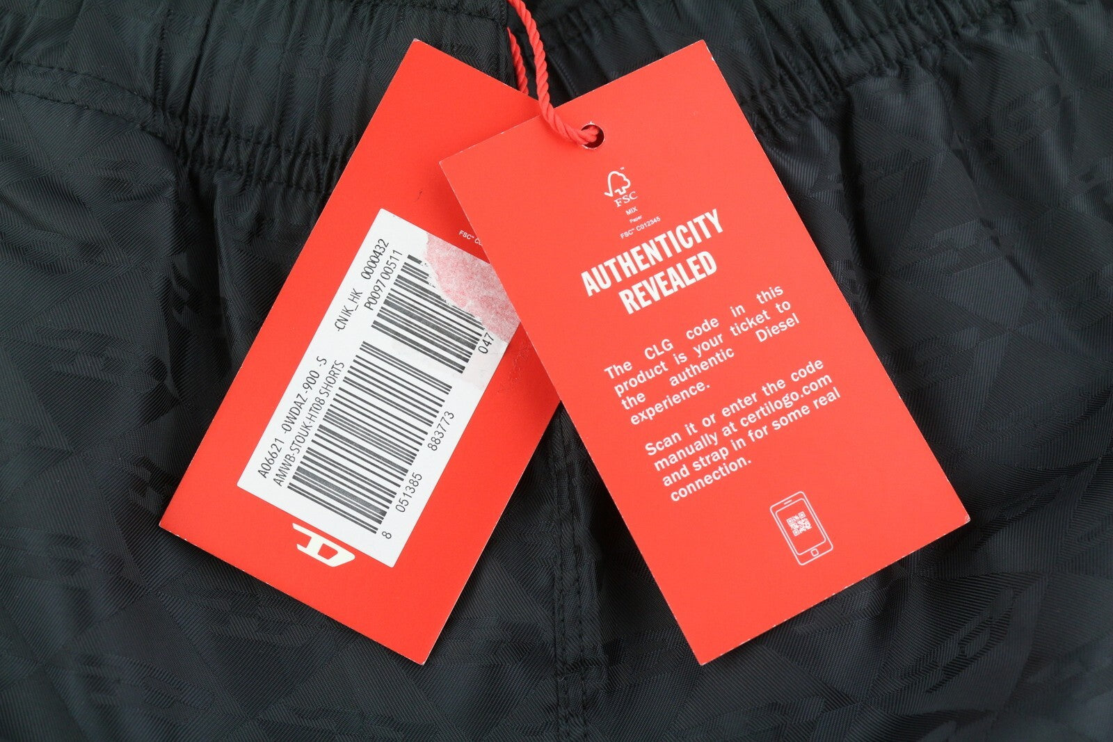 DIESEL Amwb-Stouk-Ht08 vyriški šortai S 55DSL sportinis žakardo su elastingu juosmeniu, rekomenduojama kaina – 95 € 