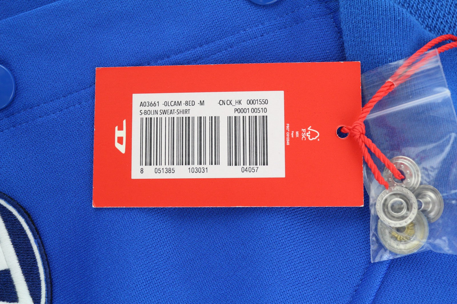 DIESEL S-Bolin vyriškas džemperis trumpomis rankovėmis, M dydžio, su sagomis ant kaklo, mėlynas, rekomenduojama kaina – 175 € 