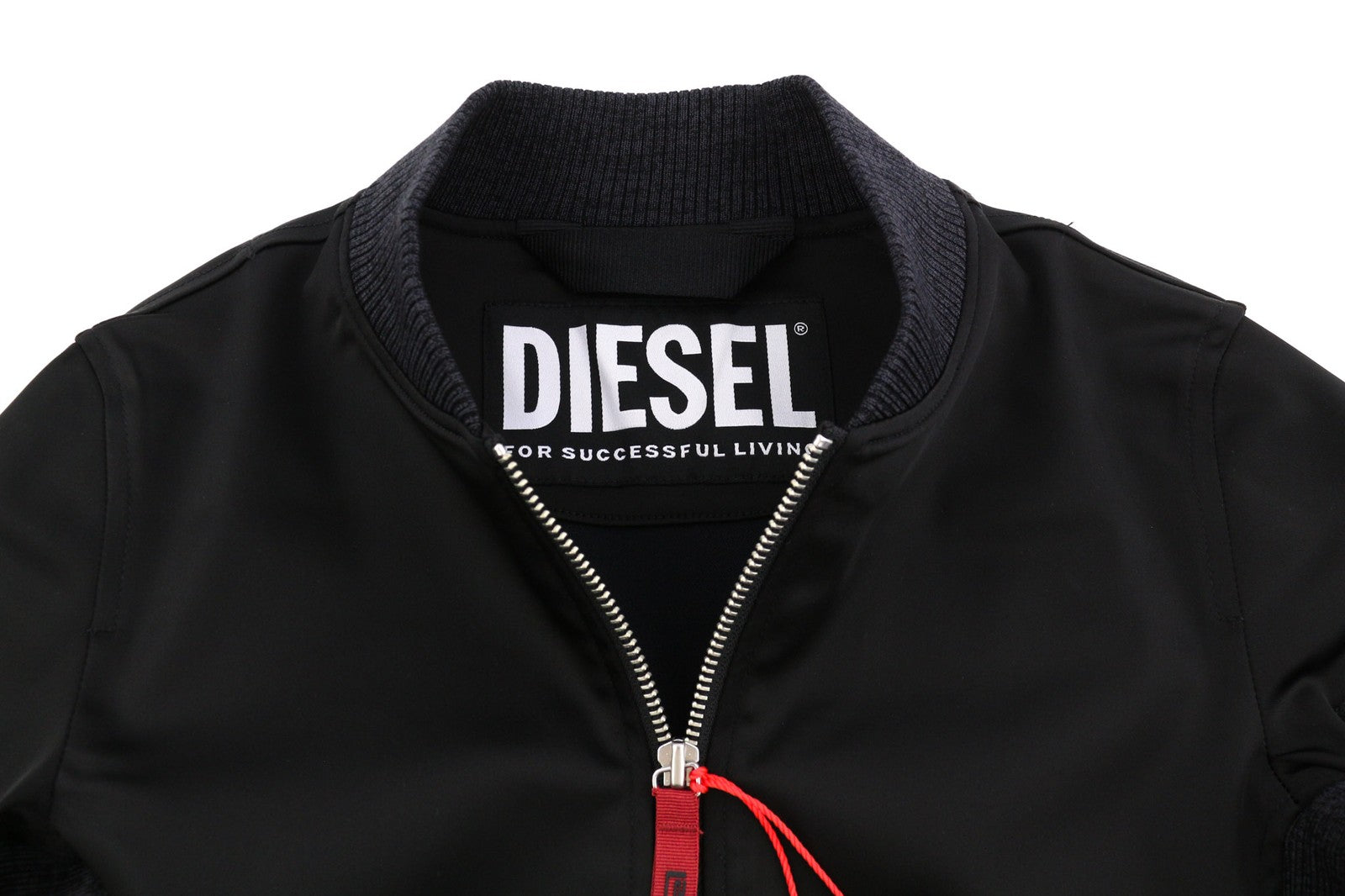 DIESEL T-Opuntia Womens Jacket M Black Bomber Full Zip Patch Pocket RRP€250