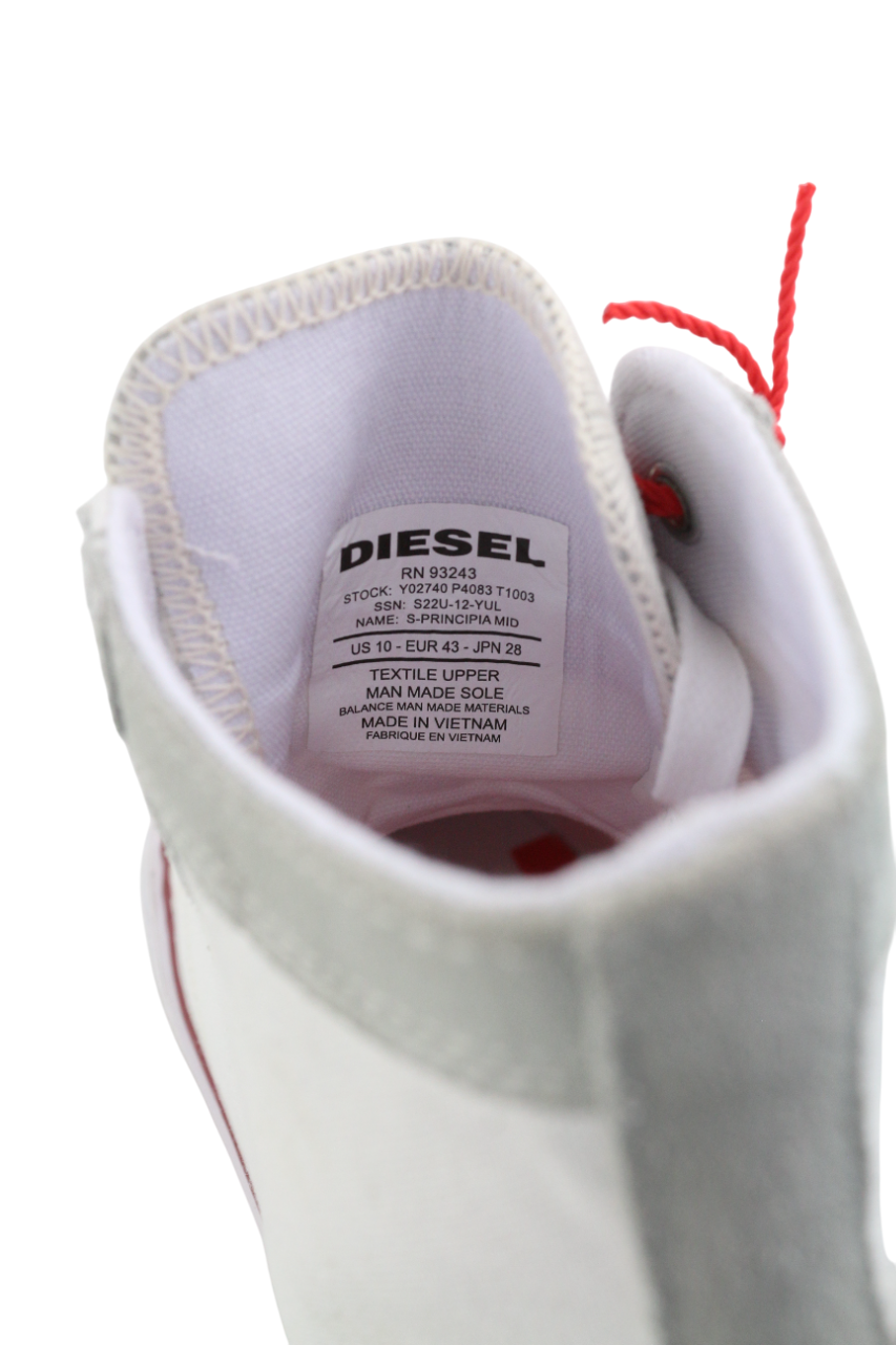 DIESEL S-Principia Mid vyriški sportbačiai, balti, su raišteliais, 43 dydis, RRP185