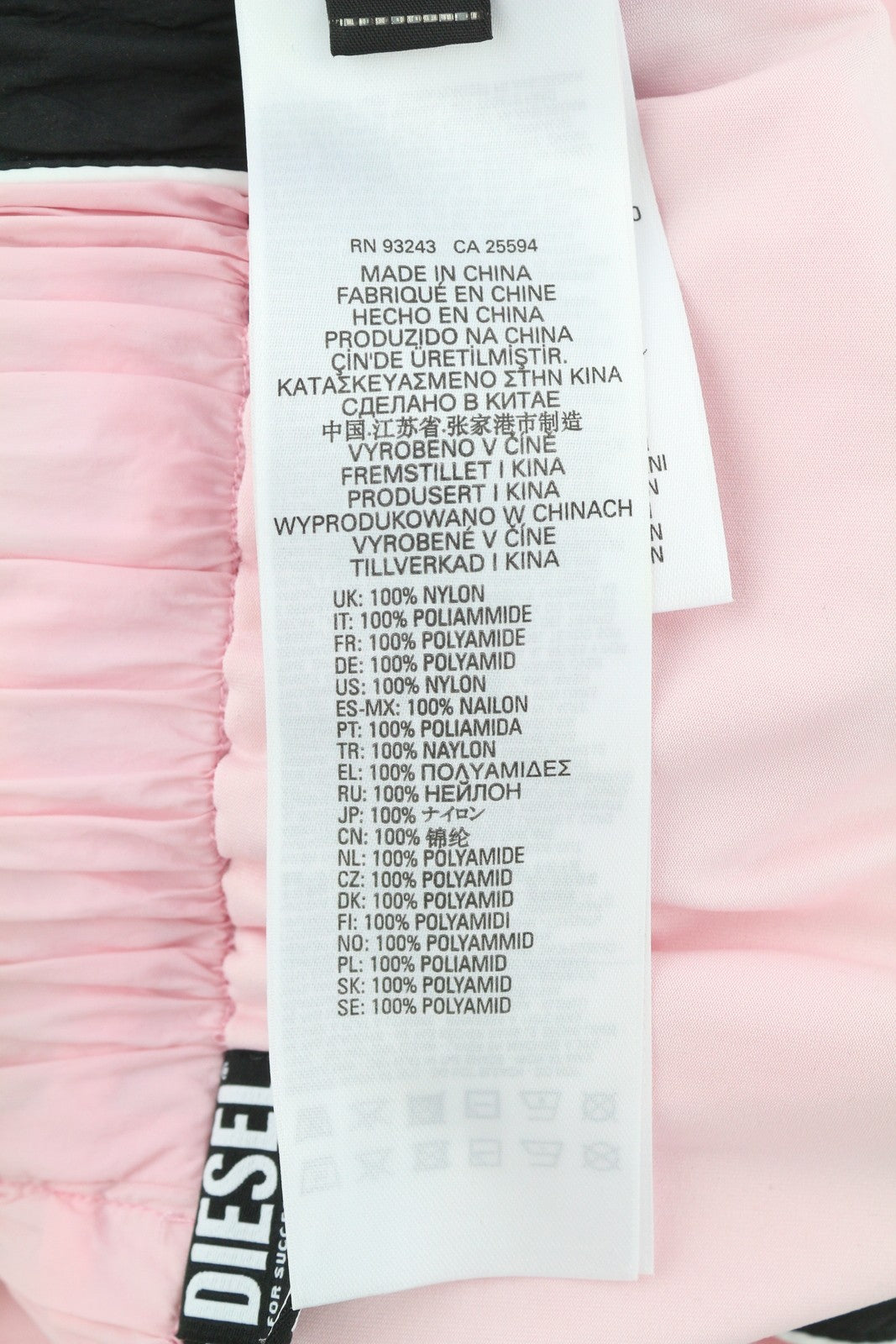 DIESEL Awwb-Eicy-Wt 12 moteriški šortai, 2XS, rožiniai, su elastingu juosmeniu, pamušalu ir logotipu, rekomenduojama kaina – 90 € 