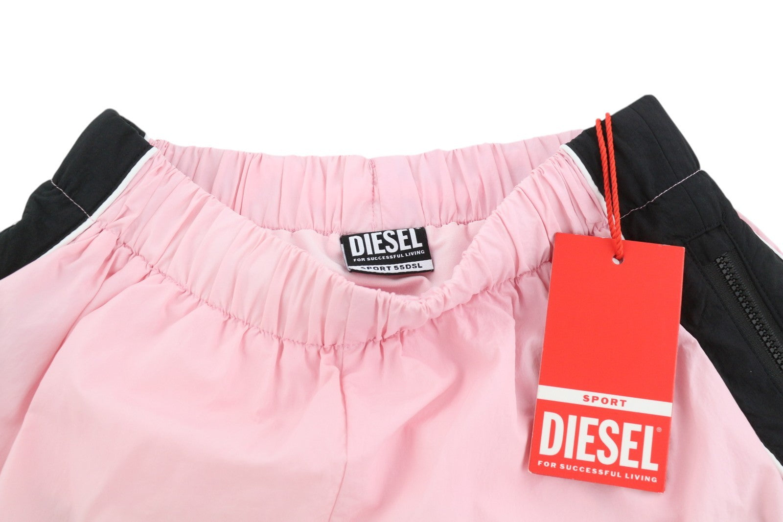 DIESEL Awwb-Eicy-Wt 12 moteriški šortai, 2XS, rožiniai, su elastingu juosmeniu, pamušalu ir logotipu, rekomenduojama kaina – 90 € 