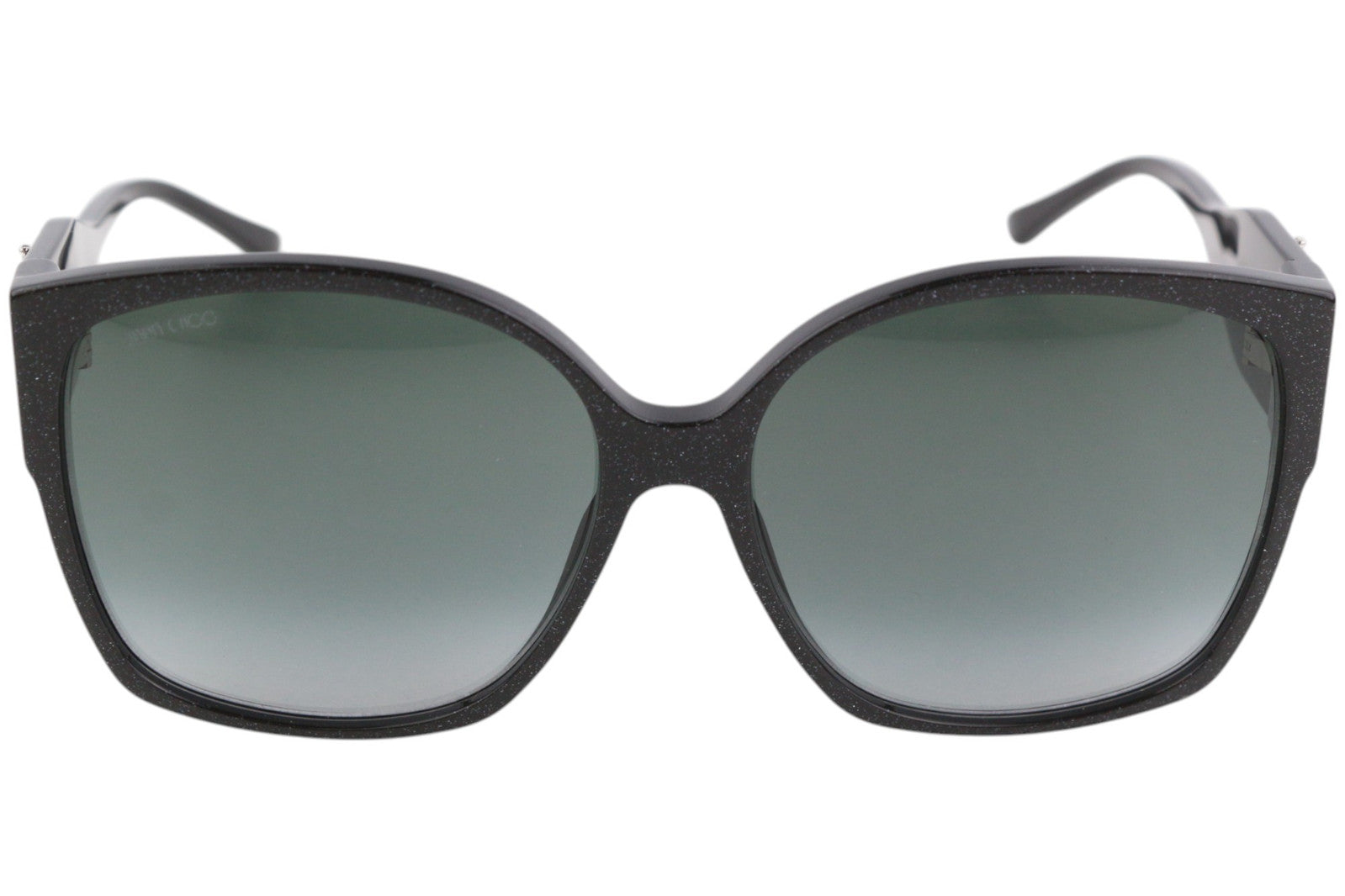 JIMMY CHOO Noemi/S moteriški akiniai nuo saulės su sidabriniais blizgučiais ir Swarovski kristalais, rekomenduojama kaina – 399 € 