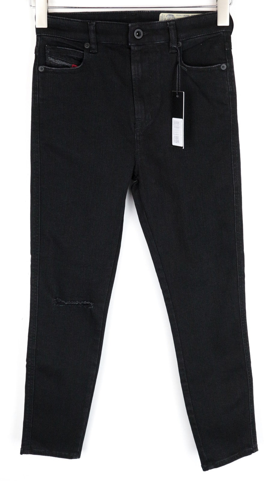 DIESEL Babhila-High 084ZN W24 L30 moteriški juodi tamprūs medvilniniai ploni aptempti džinsai 