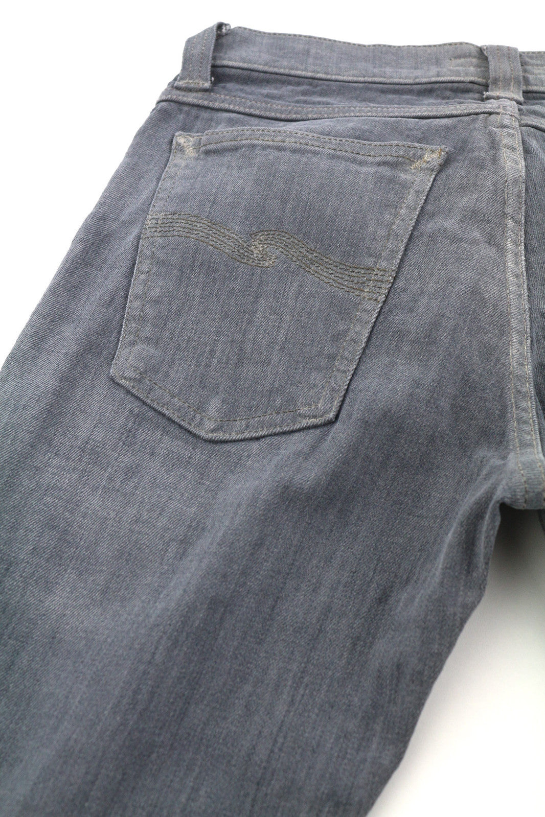 NUDIE JEANS Tight Long John Women Jeans W27/L32 Organic Charcoal Slim Leg Denim