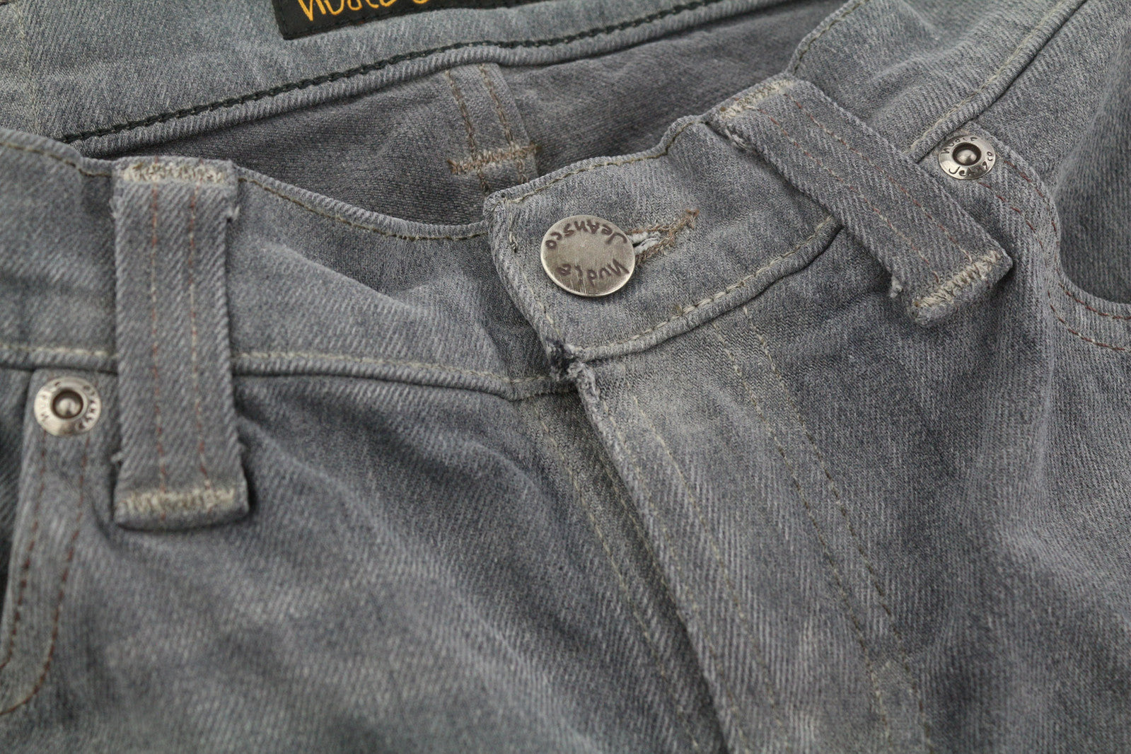 NUDIE JEANS Tight Long John Women Jeans W27/L32 Organic Charcoal Slim Leg Denim