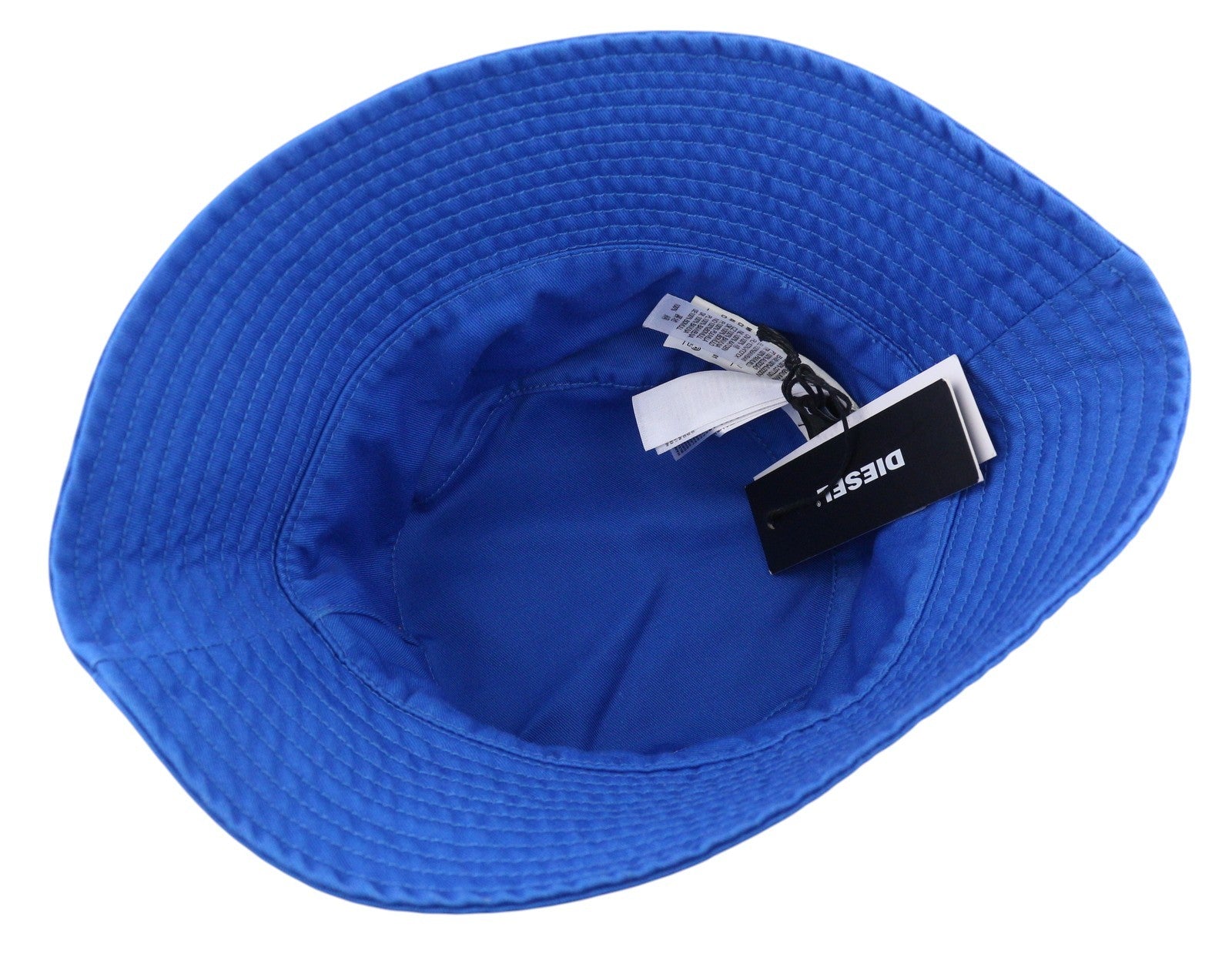 DIESEL D-Indig vyriška kepurė OS Blue Bucket All Seasons Casual Patch RRP100 