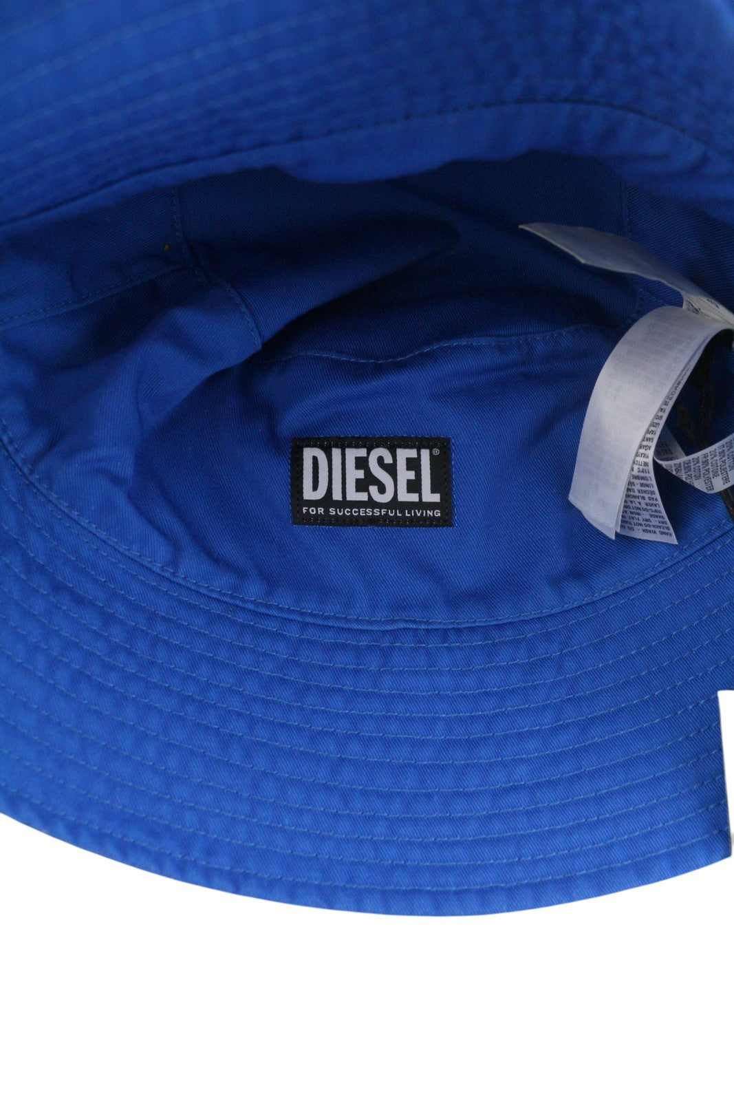 DIESEL D-Indig vyriška kepurė OS Blue Bucket All Seasons Casual Patch RRP100 
