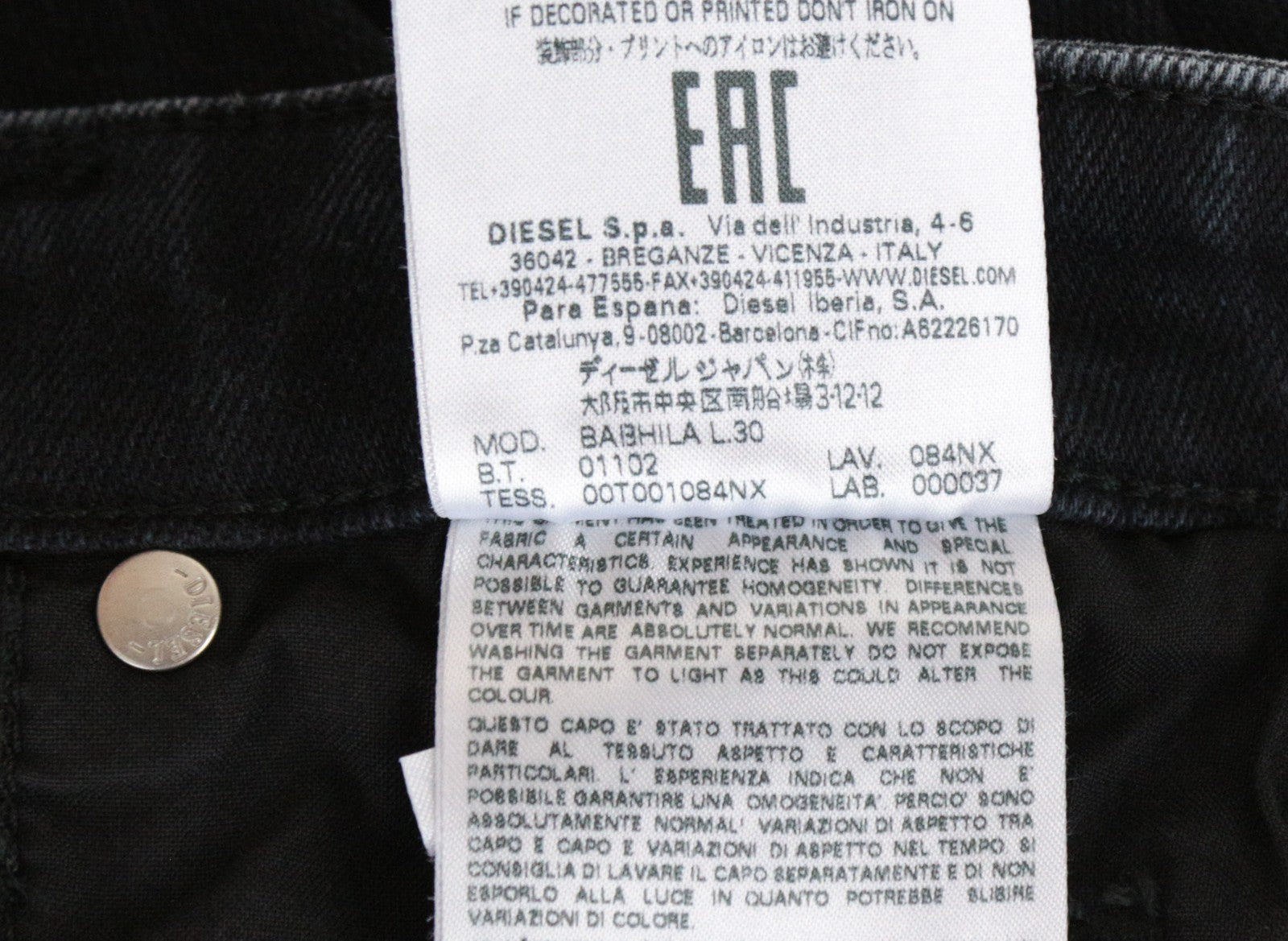 DIESEL Babhila 084NX W25 L30 moteriški mėlyni medvilniniai tamprūs džinsai Slim Skinny Fit 