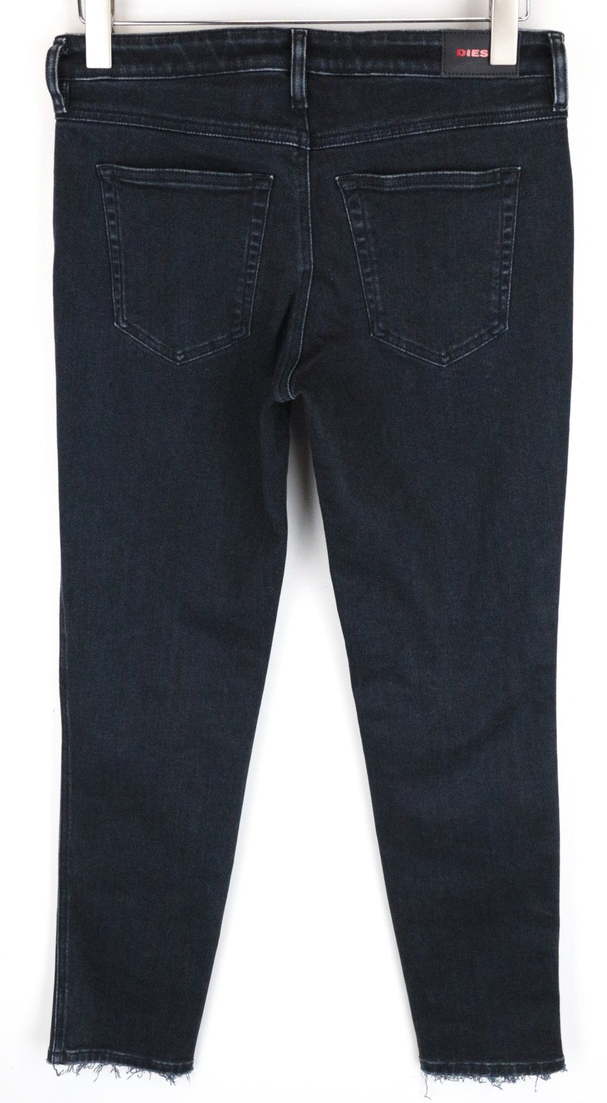 DIESEL Babhila 084NX W29 L34 moteriški tamprūs, aptempti džinsai tamsiai mėlyni 
