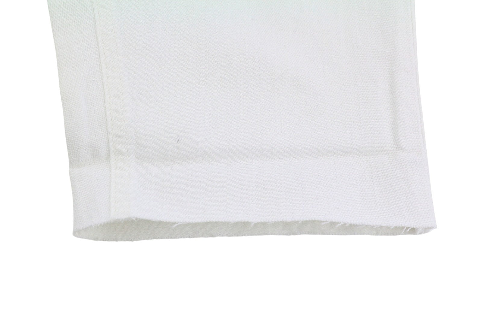 NUDIE JEANS Lean Dean Men Shorts W28 Denim White Zipper Cotton Turn-Up Pockets