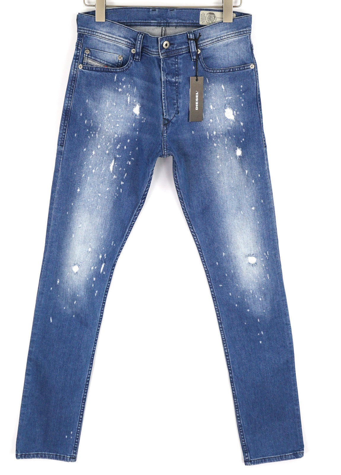 DIESEL Tepphar RC48S vyriški džinsai W30/L32 Slim Carrot Stretch, gelsvai mėlyni 