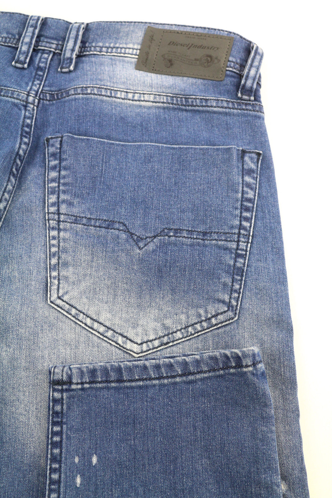 DIESEL Tepphar RC48S vyriški džinsai W30/L32 Slim Carrot Stretch, gelsvai mėlyni 