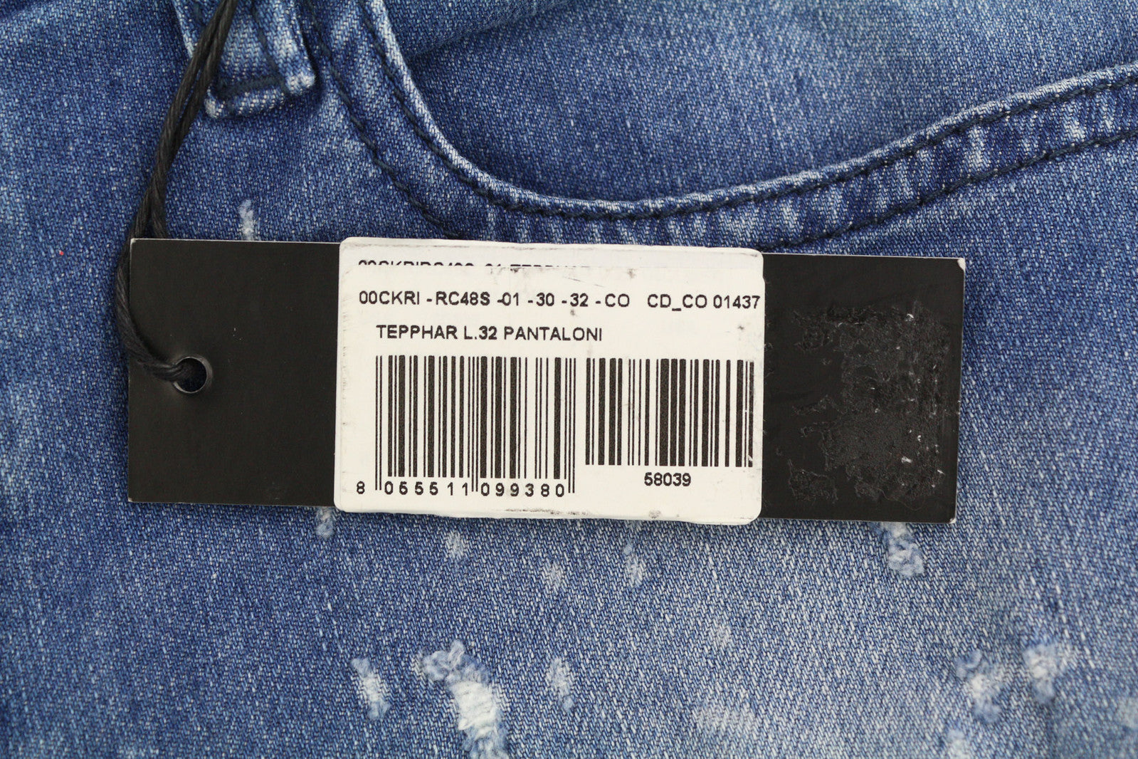 DIESEL Tepphar RC48S vyriški džinsai W30/L32 Slim Carrot Stretch, gelsvai mėlyni 