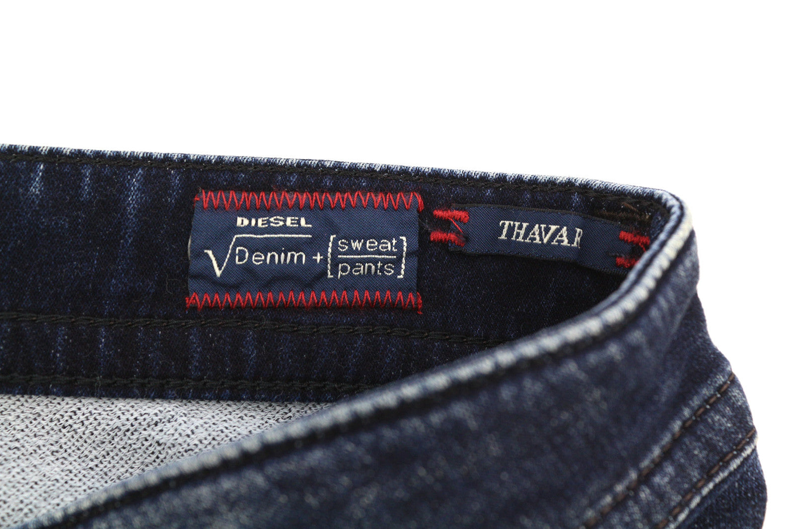 DIESEL Thavar-Ne 0607U vyriški džinsai W28 Jogg Sweat Ripped Distress Blue RRP200