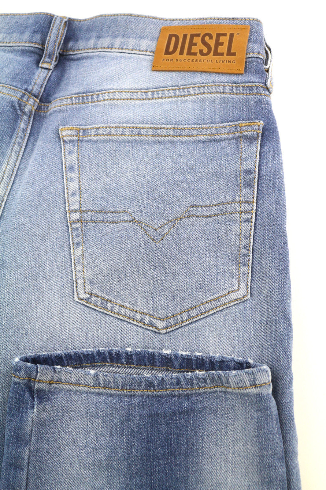 DIESEL D-Mihtry 009NF vyriški džinsai W31/L30 tiesūs, tamprūs, su sagomis, skalbti džinsai 