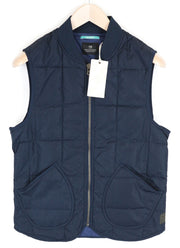 SCOTCH & SODA Ams Couture Men's Waistcoat S Blue Padded Lined Sleeveless Gilet