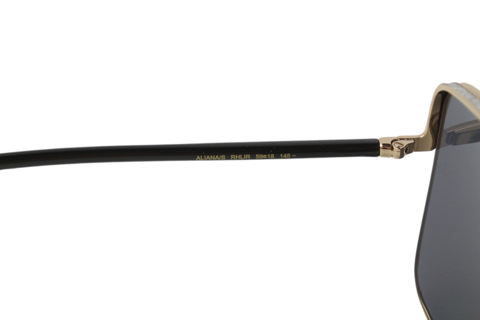 JIMMY CHOO Aliana/S moteriški akiniai nuo saulės, VIENO DYDŽIO, blizgantys aukso atspalviai, rekomenduojama mažmeninė kaina – 349 € 