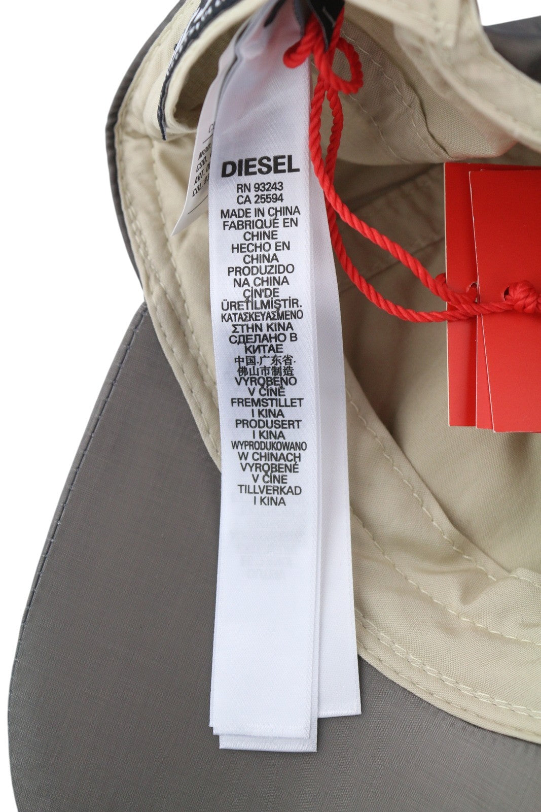 DIESEL C-Rick vyriška kepurė OS vidutinio pilkumo beisbolo stiliaus su nailono priekiu, logotipu ir pamušalu, laisvalaikio stiliaus, unisex... 