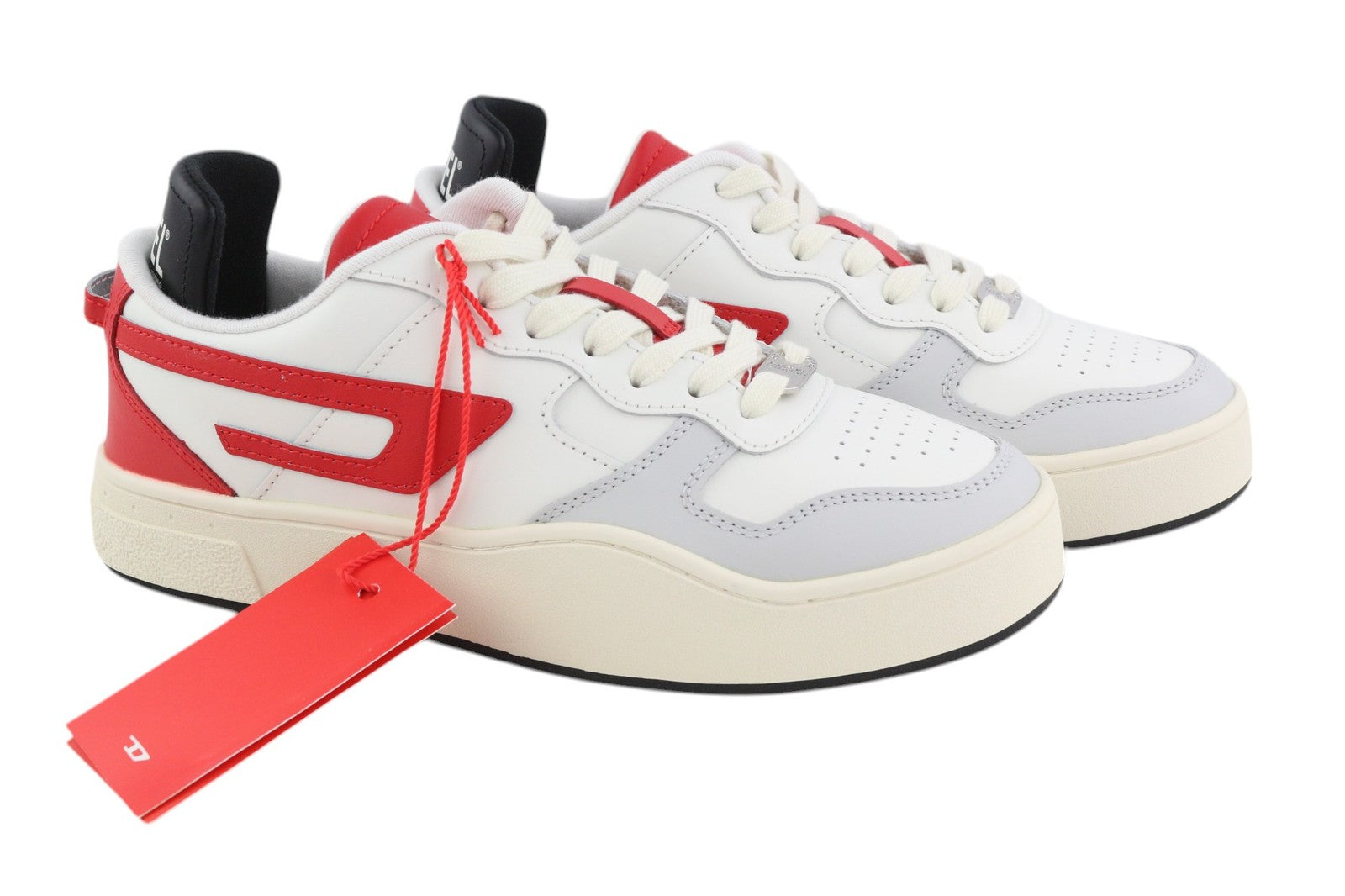 DIESEL S-Ukiyo žemakulniai vyriški sportbačiai, šviesios karvės odos, suvarstomi, EU41, RRP 195 € 